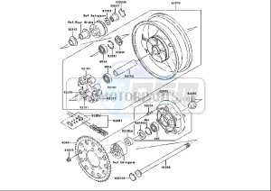 ZRX 1200 (EU) drawing REAR WHEEL