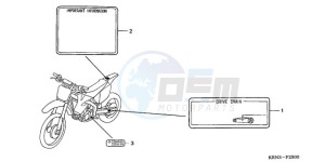 CRF250R9 Europe Direct - (ED / CMF) drawing CAUTION LABEL