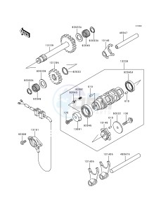 KLF 300 B [BAYOU 300] (B1-B4) [BAYOU 300] drawing CHANGE DRUM_SHIFT FORK