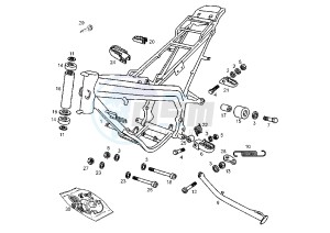 SENDA R DRD RACING LTD - 50 cc drawing FRAME-CENTRAL STAND