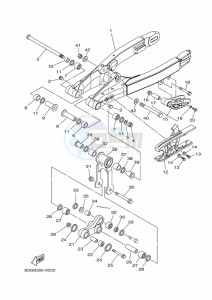 YZ85LW YZ80 (B0GL) drawing REAR ARM