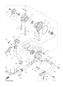 YZF-R1 YZF-R1E 998 R1 (2SG3) drawing WATER PUMP