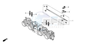 CB1300 CB1300SUPER FOUR drawing THROTTLE BODY(COMPONENTS)