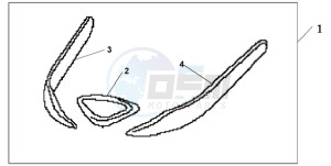 GL18009 Europe Direct - (ED / AB NAV) drawing FRONT FENDER ORNA