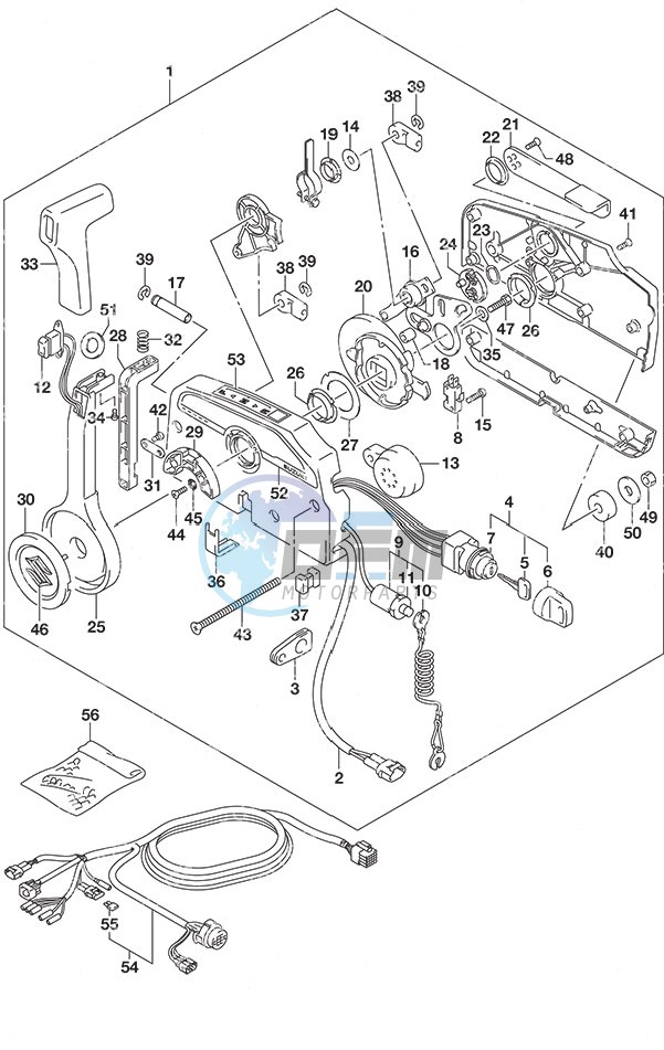 Remote Control Tiller Handle w/Power Tilt