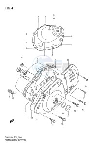 GN125 (E2) drawing CRANKCASE COVER