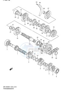 DR-Z250 (E24) drawing TRANSMISSION