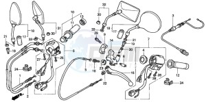 VT750C drawing SWITCH/CABLE