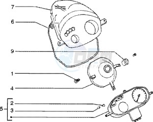 Zip 50 SP Euro 2 drawing rear tail lamp-rear guard