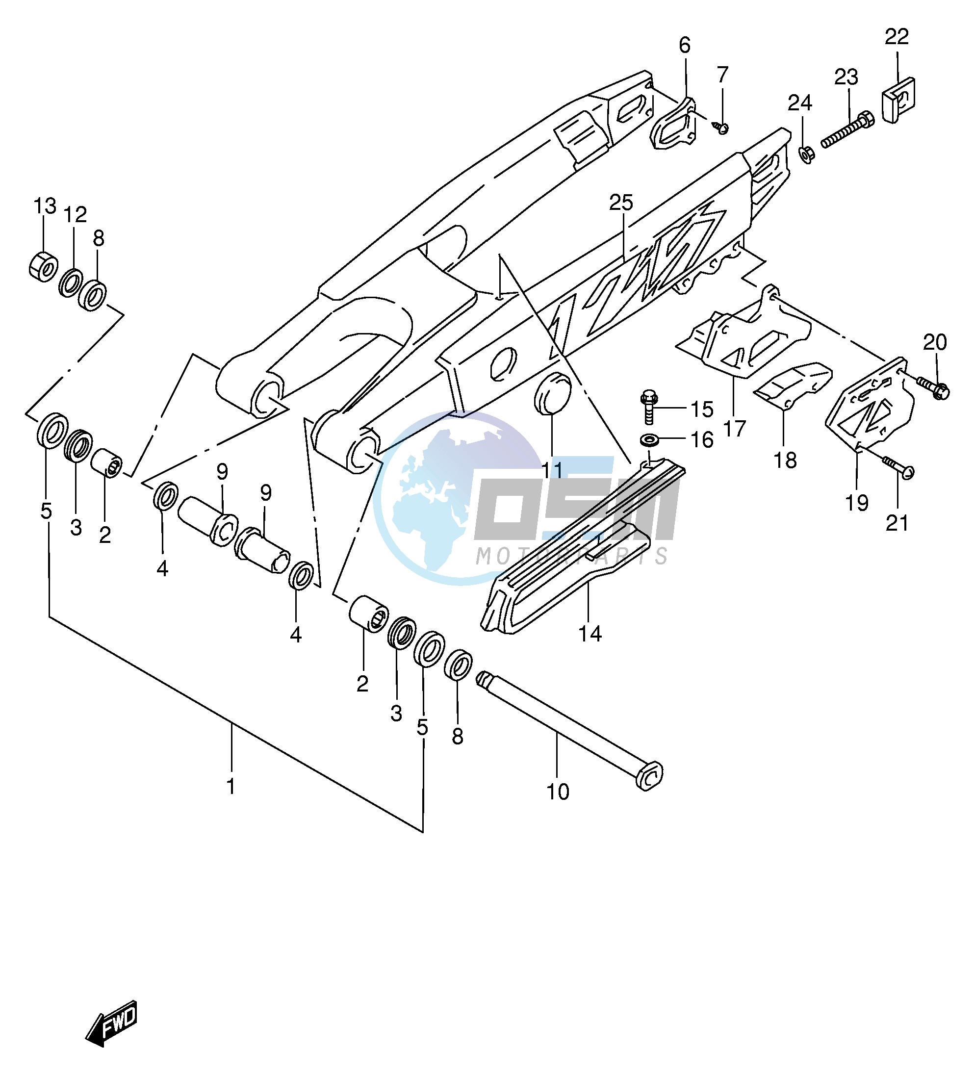 REAR SWINGING ARM (MODEL T)