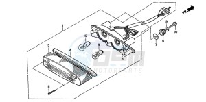 CB600F HORNET drawing TAILLIGHT