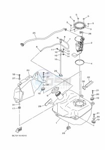 YFM700FWBD KODIAK 700 EPS (BGFD) drawing FUEL TANK