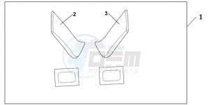 NT700VAA UK - (E / ABS MKH) drawing KNEE PAD SET