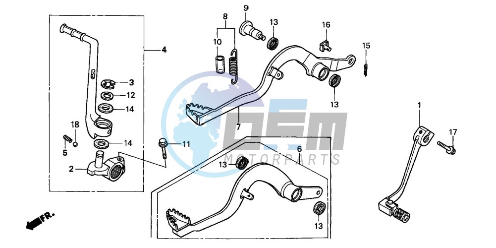 PEDAL/KICK STARTER ARM