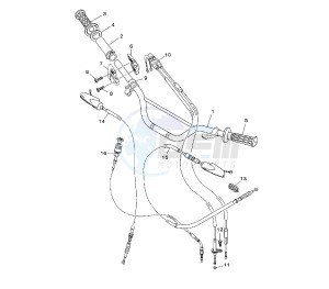 TT R E/LE 125 drawing STEERING HANDLE AND CABLE