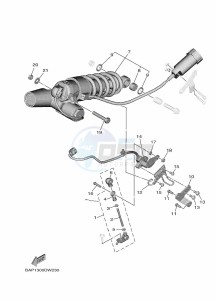 TRACER 9 GT MTT890D (BAP1) drawing REAR SUSPENSION