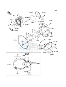 W650 EJ650C6F GB XX (EU ME A(FRICA) drawing Right Engine Cover(s)