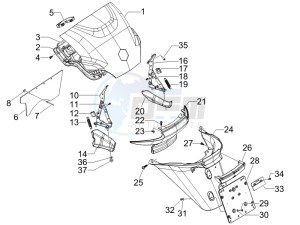 MP3 125 drawing Rear cover - Splash guard