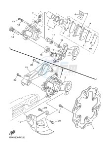 YZ125 (1SR9 1SRA 1SRB 1SRC 1SRC) drawing REAR BRAKE CALIPER