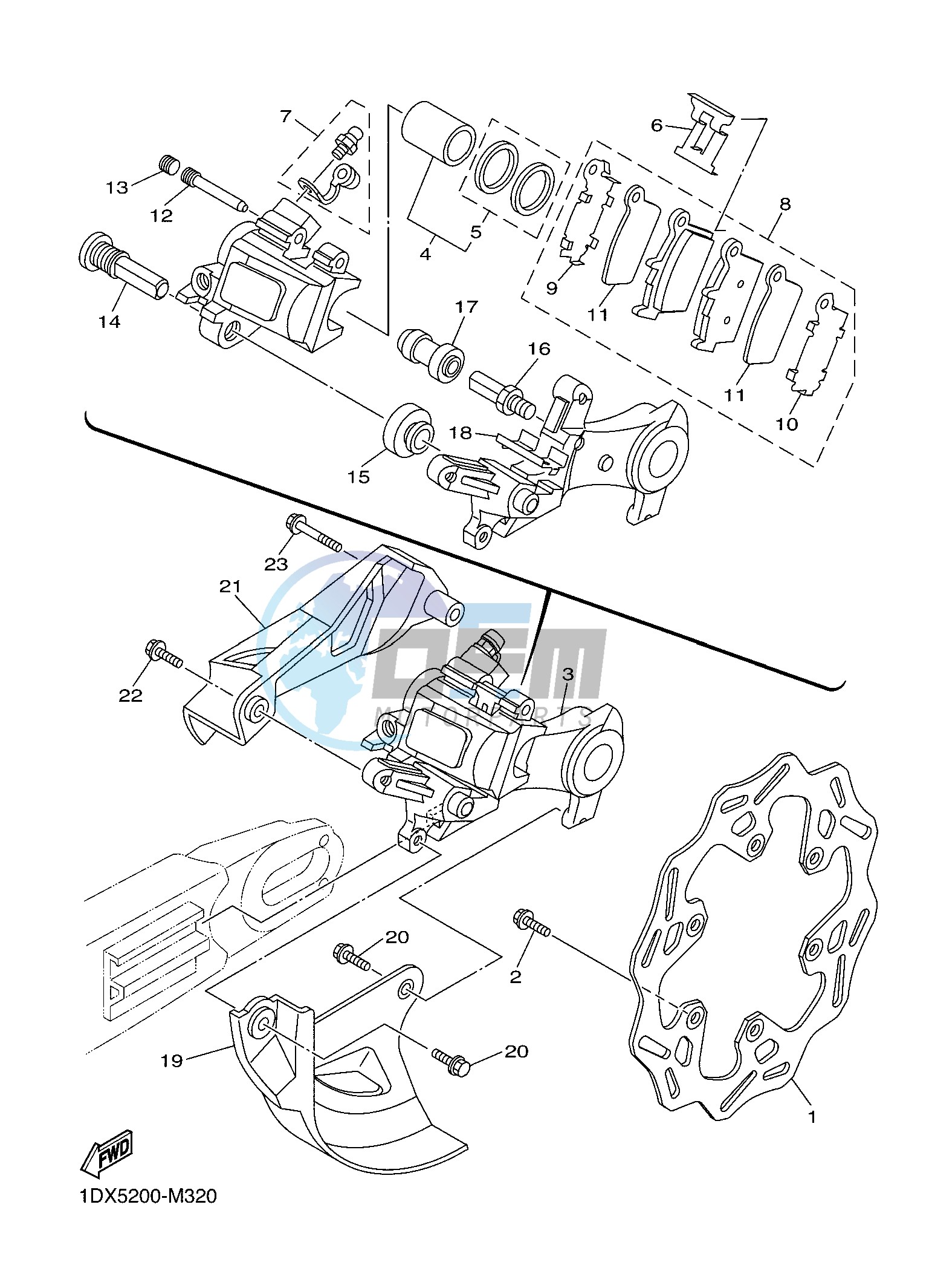 REAR BRAKE CALIPER