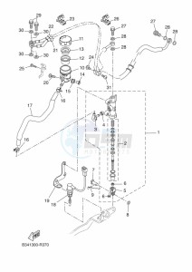 XSR700 MTM690-U (B9J3) drawing REAR MASTER CYLINDER