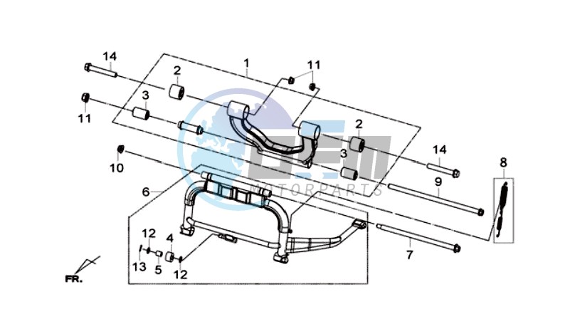 CENTRAL STAND - SIDE STAND - KICKSTARTER PEDAL