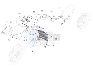 BEVERLY 350 ST 4T 4V ie E4 ABS (NAFTA) drawing Wheel huosing - Mudguard