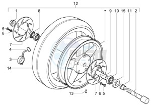 X9 200 Evolution 180 drawing Front wheel