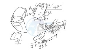 ATLANTIS - 50 CC Euro 2 2T drawing FRONT BODY BLACK, GREY