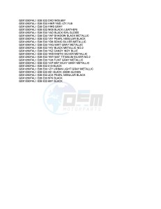 GSX1250FA (E28) drawing * COLOR CHART *