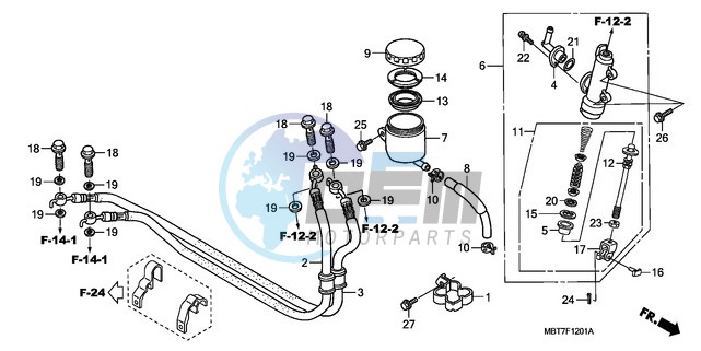 REAR BRAKE MASTER CYLINDER (XL1000VA)