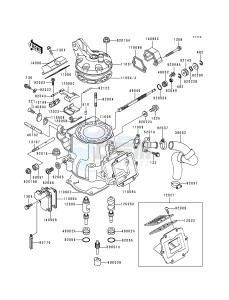 KX 250 K [KX250] (K1) [KX250] drawing CYLINDER HEAD_CYLINDER