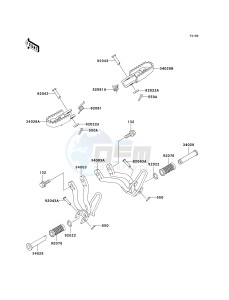 KL 250 G [SUPER SHERPA] (G4-G8 G8 CAN ONLY) [SUPER SHERPA] drawing FOOTRESTS