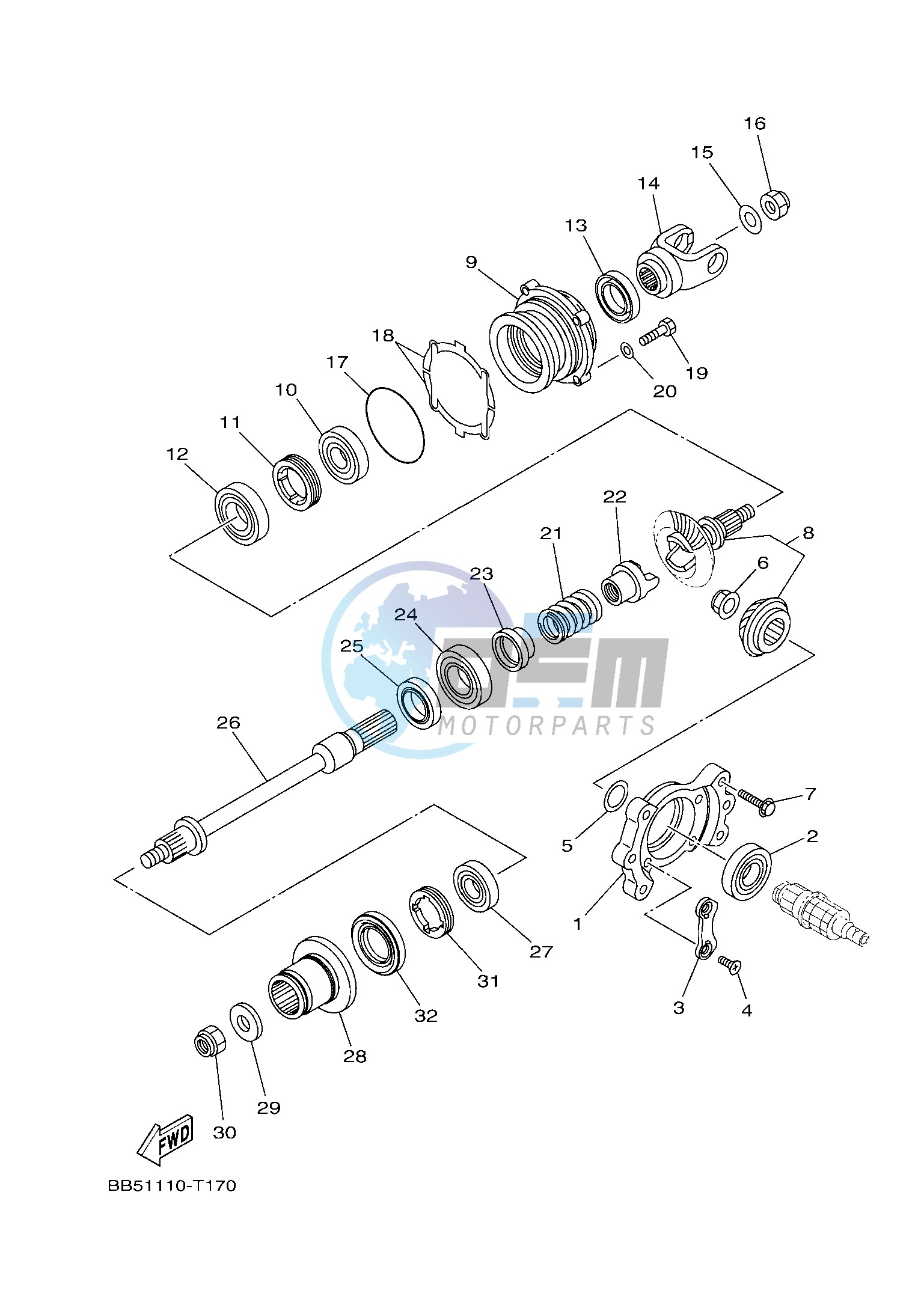 MIDDLE DRIVE GEAR