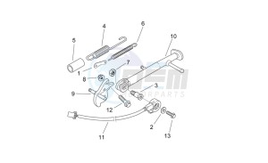 RS 125 drawing Central stand