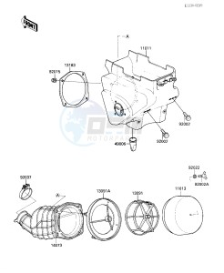 KX 125 F [KX125] (F1) [KX125] drawing AIR CLEANER