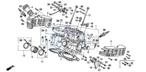 VT1100C2 drawing CYLINDER HEAD (REAR) (VT1100CS/CT)