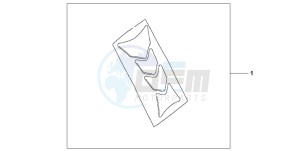 CBR125R drawing TANK PAD HRC LOGO