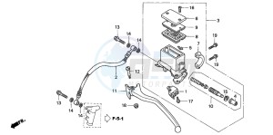 NSS250 drawing RR. BRAKE MASTER CYLINDER