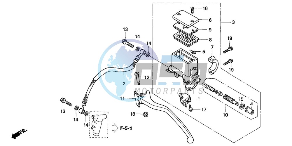 RR. BRAKE MASTER CYLINDER