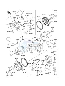 KAF 620 J [MULE 3010 TRANS4X4] (J6J-J8F) J8F drawing REAR HUBS_BRAKES-- J7F_J8F- -