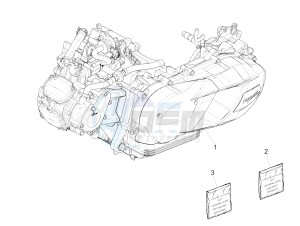 GTS 150 SUPER 4T 3V IE ABS E4 (EMEA) drawing Engine, assembly