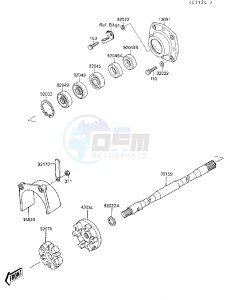 JS 650 A [650 SX] (A3-A4) [650 SX] drawing DRIVE SHAFT