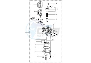 YQ AEROX 50 drawing CARBURETOR