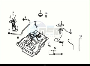 JET 14 200I (XC20W1-EU) (M1) drawing FUEL TANK