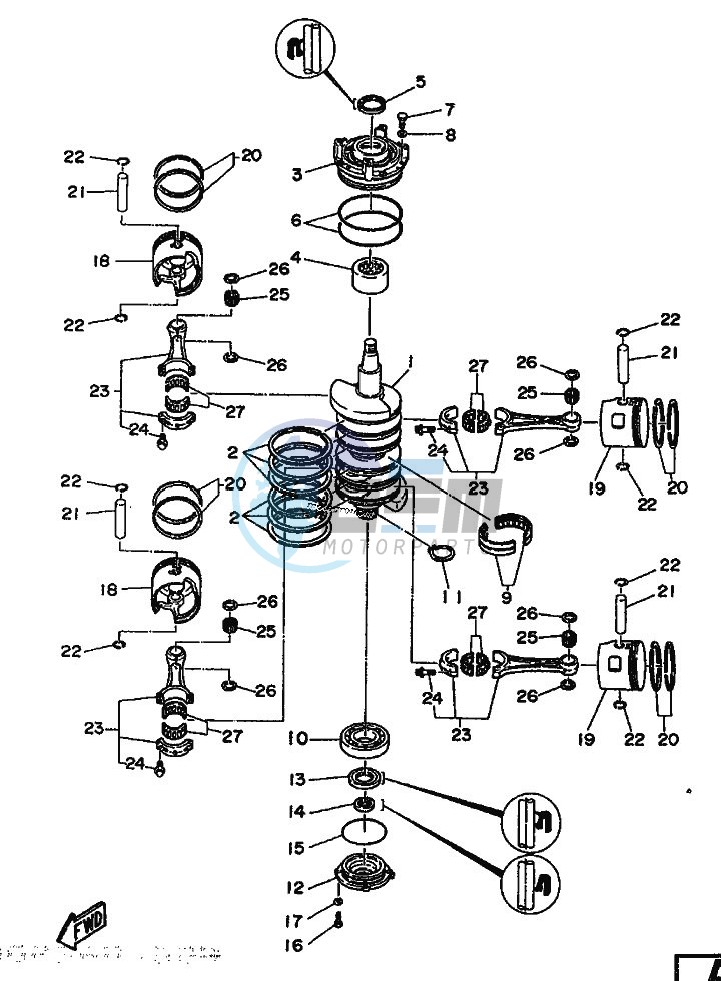 CRANKSHAFT--PISTON