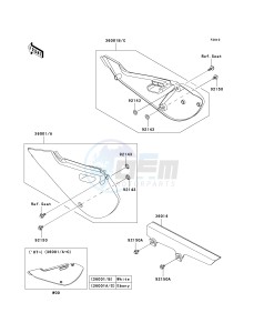 KLX 110 A (KLX110 MONSTER ENERGY) (A6F-A9FA) A7F drawing SIDE COVERS_CHAIN COVER