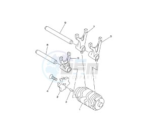 XT R BRA 125 drawing SHIFT CAM AND FORK