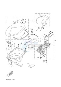 NS50 NS50F AEROX 4 (1GB5 1GB5 1GB5 1GB5) drawing SEAT & CARRIER