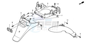 NES150 125 drawing REAR FENDER